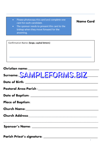 Name Card Template 2 pdf free